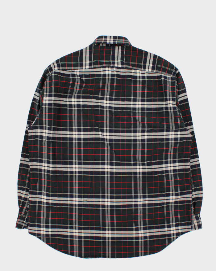 Vintage 1990s Tommy Hilfiger Tartan Oversized Long Sleeve Shirt - L