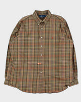 Vintage 1990s Polo Ralph Lauren Plaid Oversized Long Sleeve Shirt - XL