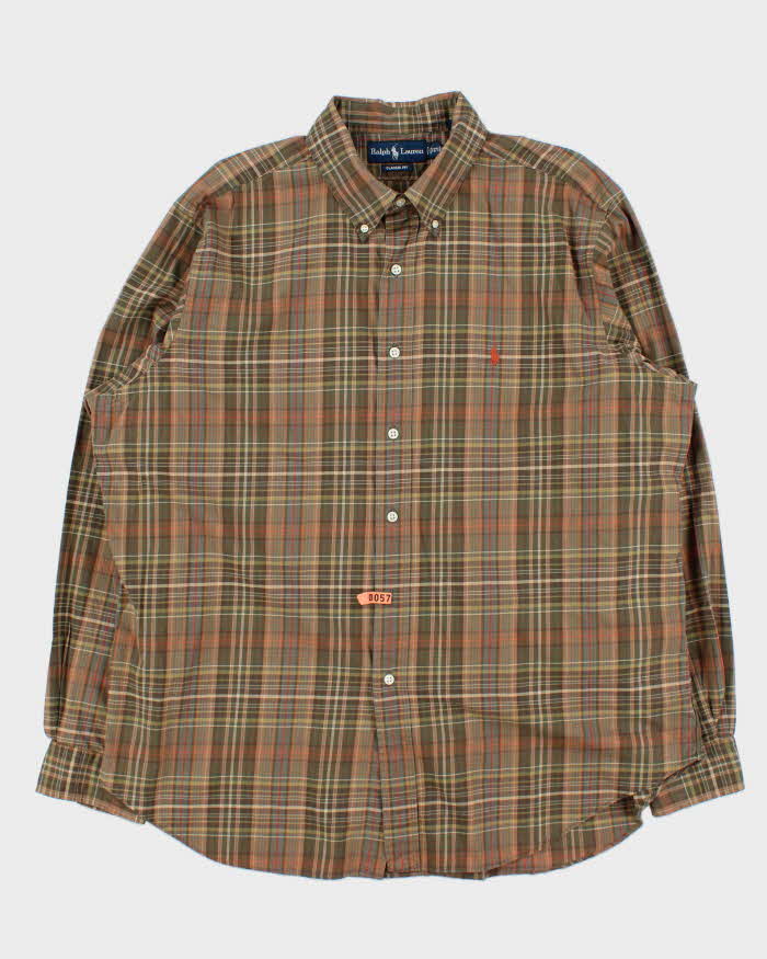 Vintage 1990s Polo Ralph Lauren Plaid Oversized Long Sleeve Shirt - XL