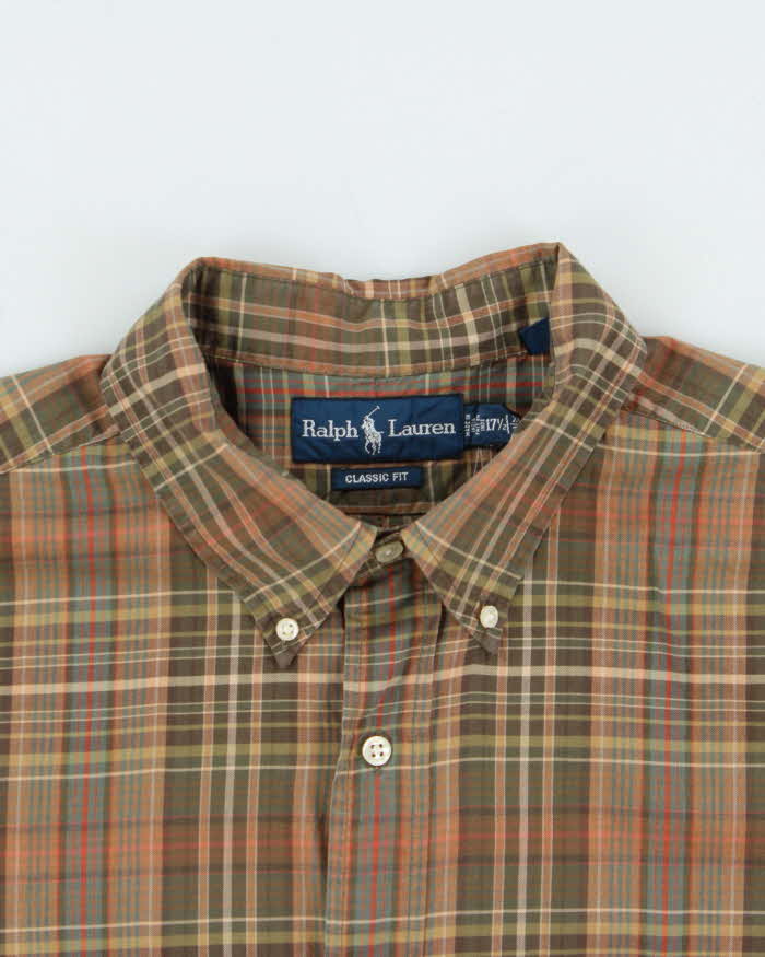 Vintage 1990s Polo Ralph Lauren Plaid Oversized Long Sleeve Shirt - XL