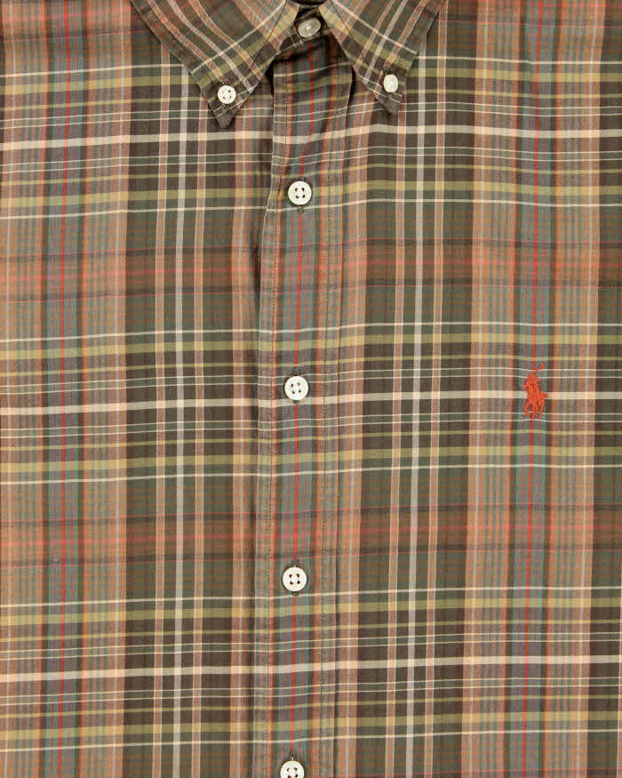 Vintage 1990s Polo Ralph Lauren Plaid Oversized Long Sleeve Shirt - XL