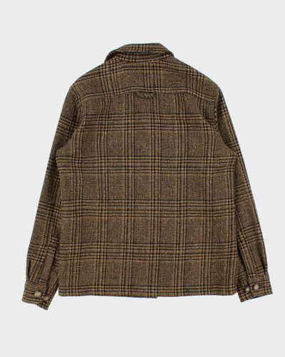 Portuguese Flannel Fully Lined Tweed Wool Flannel Over Shirt - S