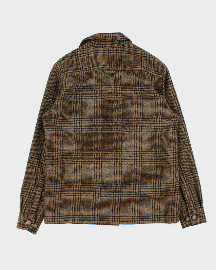 Portuguese Flannel Fully Lined Tweed Wool Flannel Over Shirt - S
