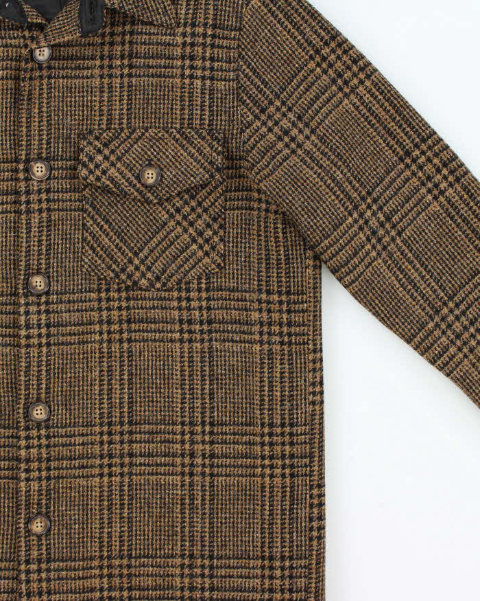 Portuguese Flannel Fully Lined Tweed Wool Flannel Over Shirt - S