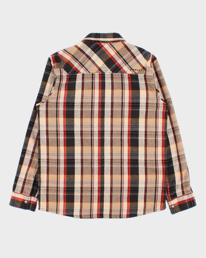 Vintage Oakley Heavyweight Plaid Long Sleeve Flannel Zip-Up Over Shirt - S