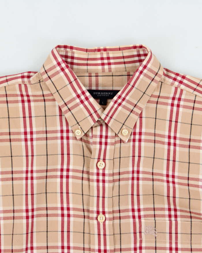 Vintage Y2K 00s Burberry Nova Check Long Sleeve Shirt - L