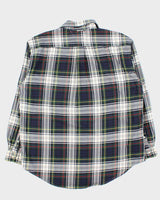 Vintage 1990s Tommy Hilfiger Tartan Long Sleeve Oversized Flannel Shirt - L