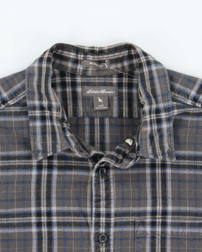 Vintage Eddie Bauer Plaid Long Sleeve Flannel Shirt - L
