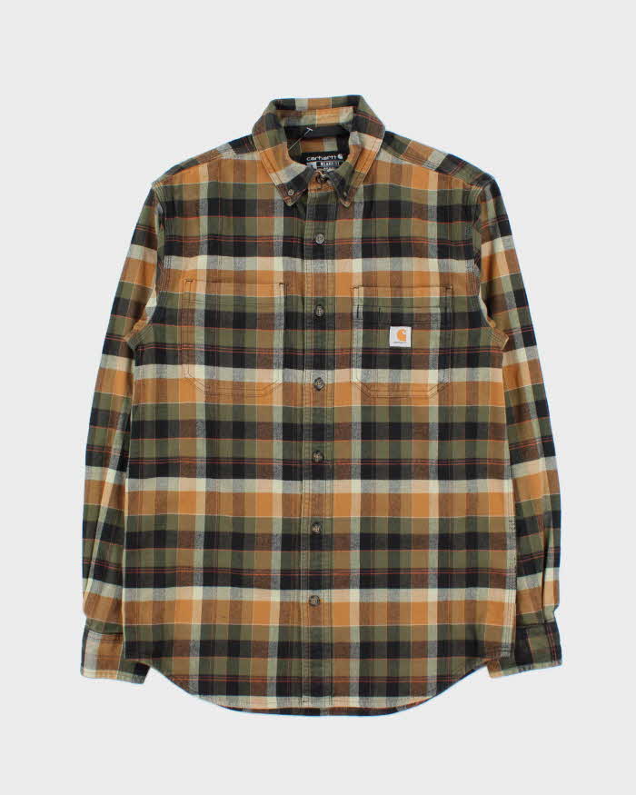 Vintage Carhartt Plaid Relaxed Fit Oversized Long Sleeve Flannel Shirt - S