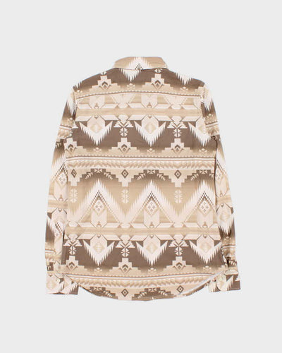 Vintage Polo Ralph Lauren Navajo Oxford Knit Long Sleeve Flannel Shirt - M