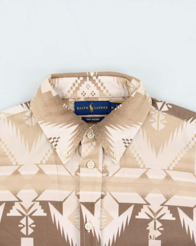 Vintage Polo Ralph Lauren Navajo Oxford Knit Long Sleeve Flannel Shirt - M