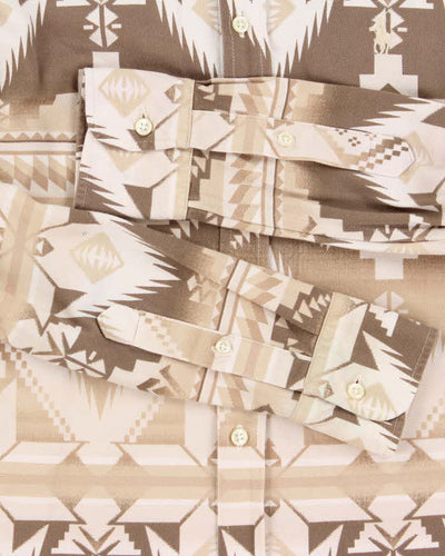 Vintage Polo Ralph Lauren Navajo Oxford Knit Long Sleeve Flannel Shirt - M