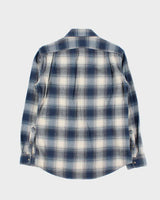 Vintage Eddie Bauer Plaid Snap Button Western Oversized Long Sleeve Flannel Shirt - S