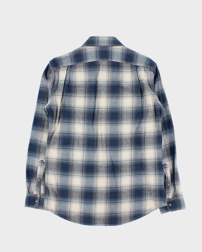 Vintage Eddie Bauer Plaid Snap Button Western Oversized Long Sleeve Flannel Shirt - S