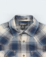 Vintage Eddie Bauer Plaid Snap Button Western Oversized Long Sleeve Flannel Shirt - S
