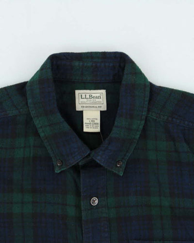 Vintage 00s L.L.Bean Tartan Long Sleeve Oversized Flannel Shirt - L