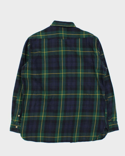 Vintage 00s Polo Ralph Lauren Tartan Long Sleeve Epaulette Flannel Shirt - L