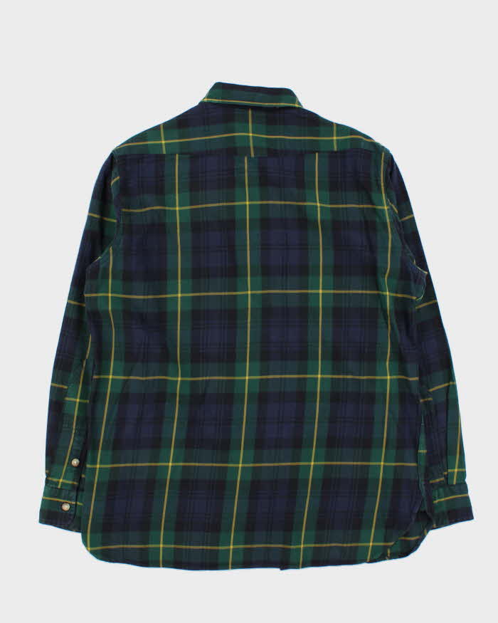 Vintage 00s Polo Ralph Lauren Tartan Long Sleeve Epaulette Flannel Shirt - L