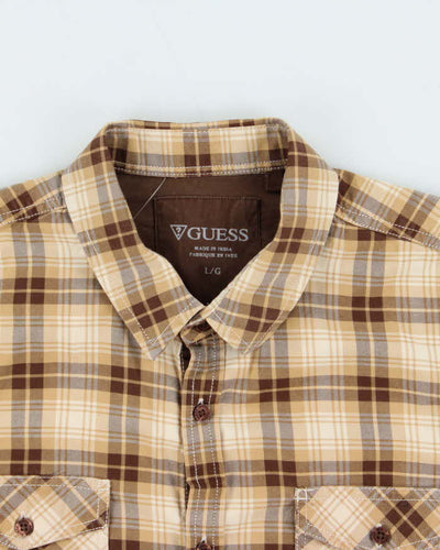 Vintage Y2K 00s Guess Plaid Long Sleeve Flannel Shirt - L