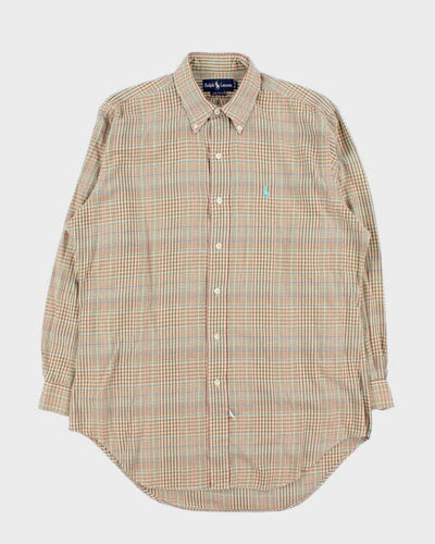 Vintage 1980s Polo Ralph Lauren Plaid Oversized Long Sleeve Shirt - L