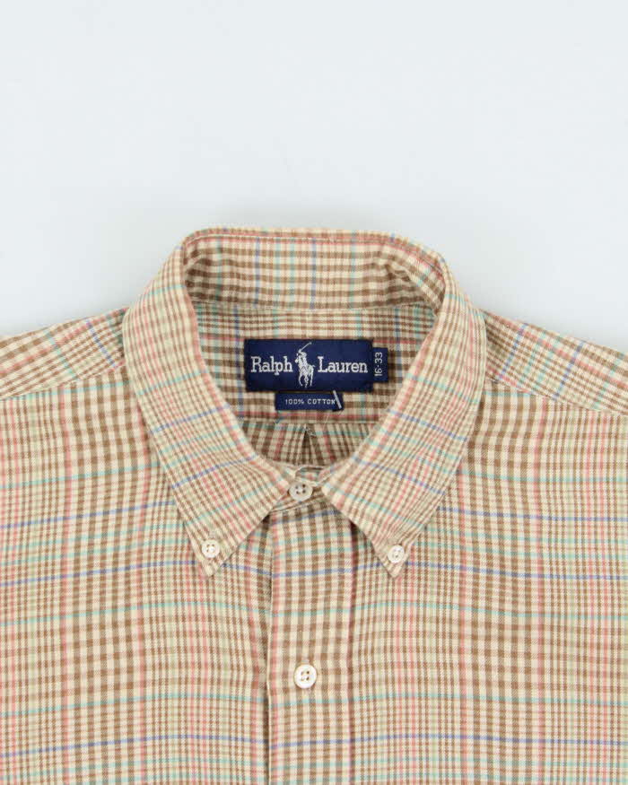 Vintage 1980s Polo Ralph Lauren Plaid Oversized Long Sleeve Shirt - L