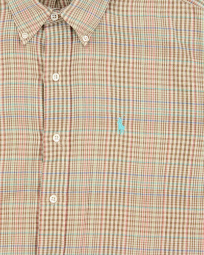 Vintage 1980s Polo Ralph Lauren Plaid Oversized Long Sleeve Shirt - L