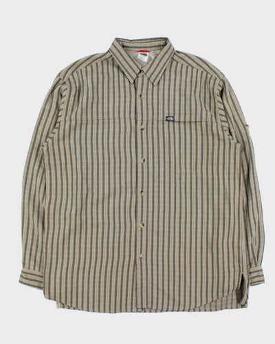 Vintage 00s The North Face Striped Long Sleeve Flannel Shirt - L