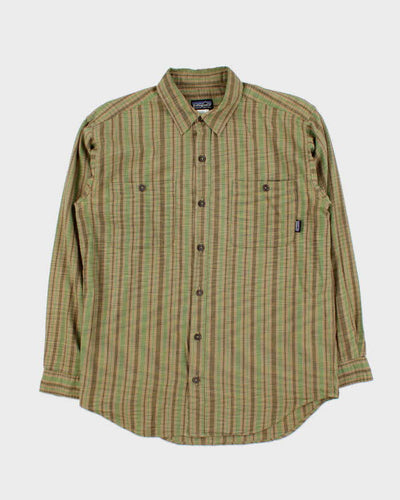 Vintage 1990s Patagonia Striped Oversized Long Sleeve Flannel Shirt - S