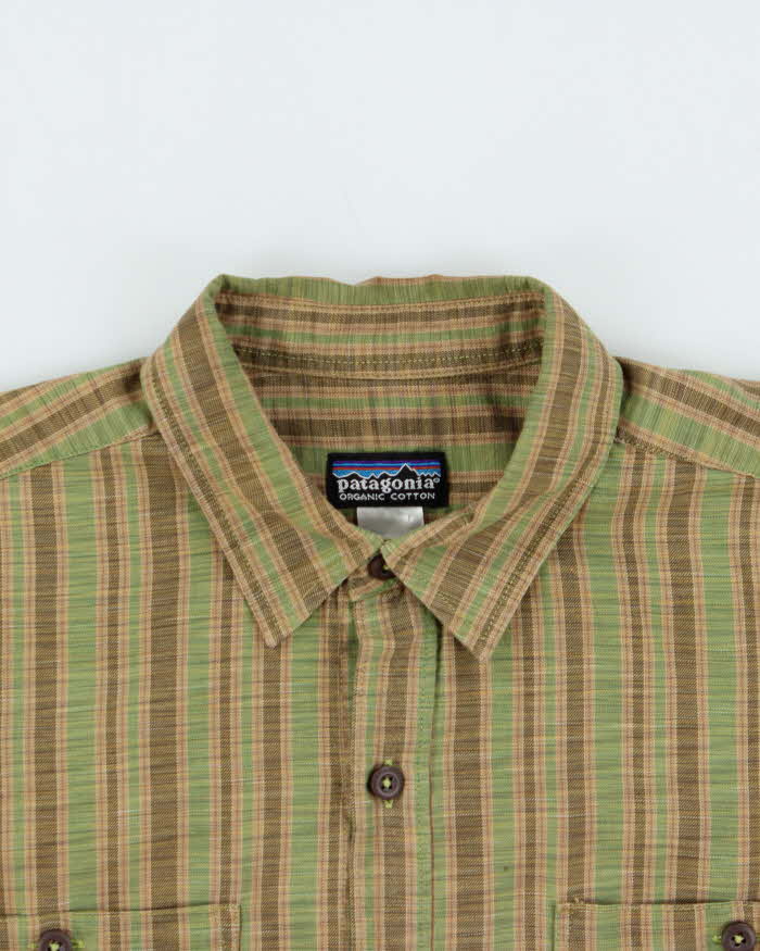 Vintage 1990s Patagonia Striped Oversized Long Sleeve Flannel Shirt - S