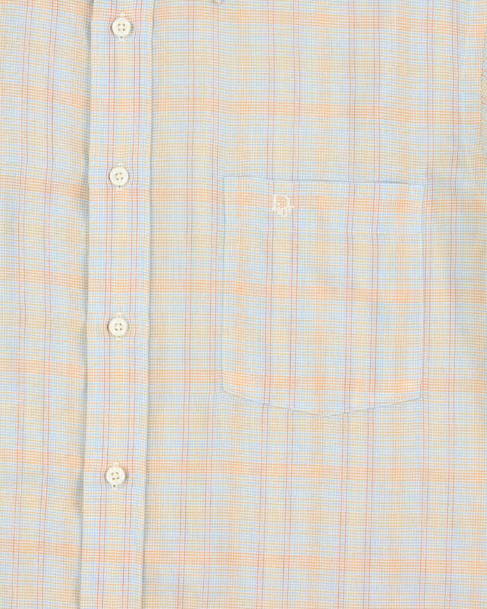 Vintage 1980s Christian Dior Multicoloured Check Long Sleeve Shirt - L