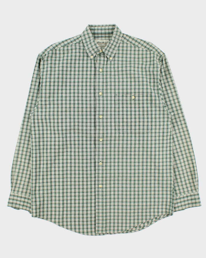 Vintage 1990s Eddie Bauer Plaid Heavyweight Oversized Long Sleeve Flannel Shirt - M