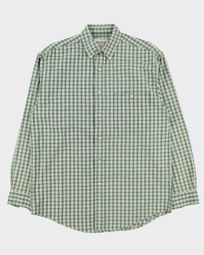 Vintage 1990s Eddie Bauer Plaid Heavyweight Oversized Long Sleeve Flannel Shirt - M
