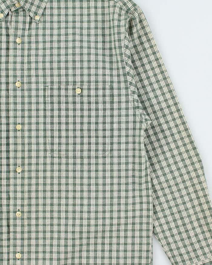 Vintage 1990s Eddie Bauer Plaid Heavyweight Oversized Long Sleeve Flannel Shirt - M