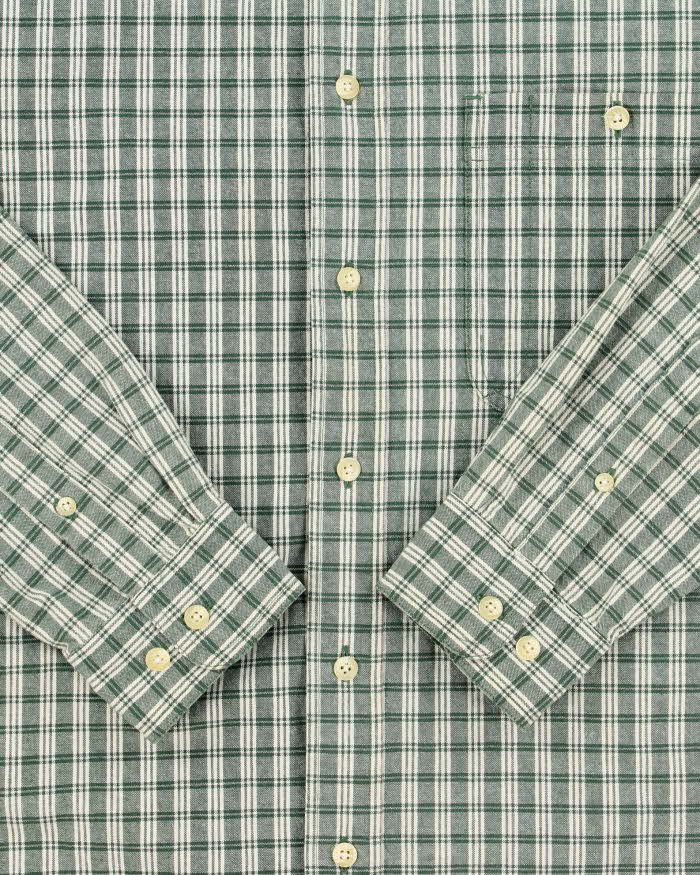 Vintage 1990s Eddie Bauer Plaid Heavyweight Oversized Long Sleeve Flannel Shirt - M