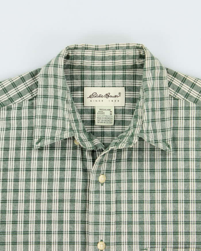 Vintage 1990s Eddie Bauer Plaid Heavyweight Oversized Long Sleeve Flannel Shirt - M