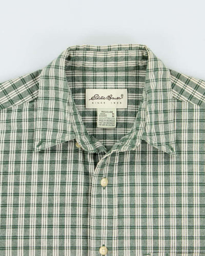 Vintage 1990s Eddie Bauer Plaid Heavyweight Oversized Long Sleeve Flannel Shirt - M