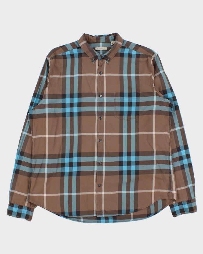 Vintage Y2K 00s Burberry Brit Nova Check Long Sleeve Shirt - XL
