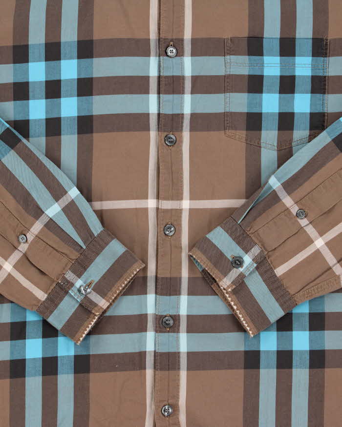 Vintage Y2K 00s Burberry Brit Nova Check Long Sleeve Shirt - XL