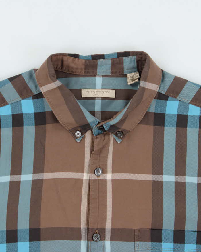 Vintage Y2K 00s Burberry Brit Nova Check Long Sleeve Shirt - XL