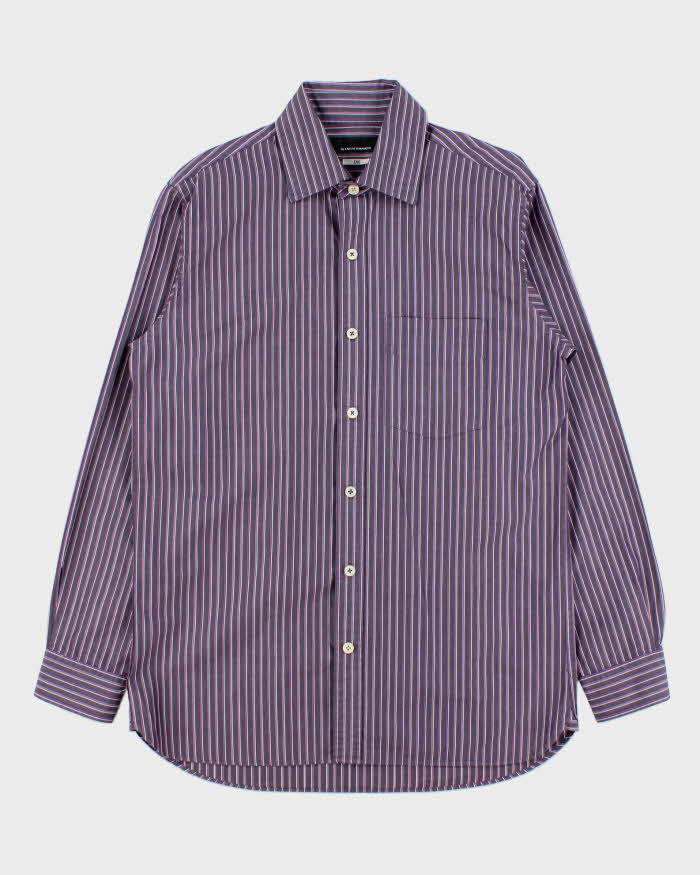 Vintage Y2K 00s Sissy Kansai Yamamoto Jeans Striped Long Sleeve Shirt - L