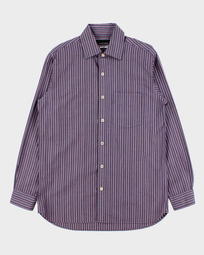 Vintage Y2K 00s Sissy Kansai Yamamoto Jeans Striped Long Sleeve Shirt - L