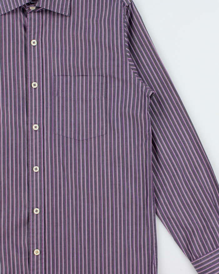 Vintage Y2K 00s Sissy Kansai Yamamoto Jeans Striped Long Sleeve Shirt - L