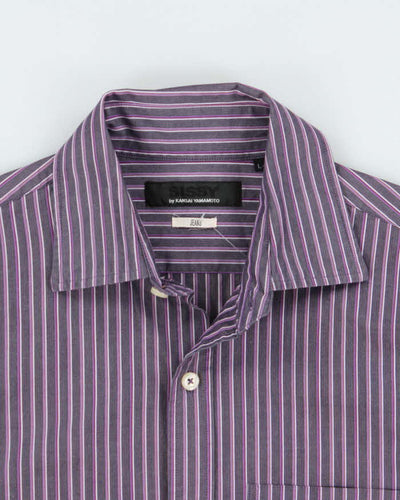 Vintage Y2K 00s Sissy Kansai Yamamoto Jeans Striped Long Sleeve Shirt - L