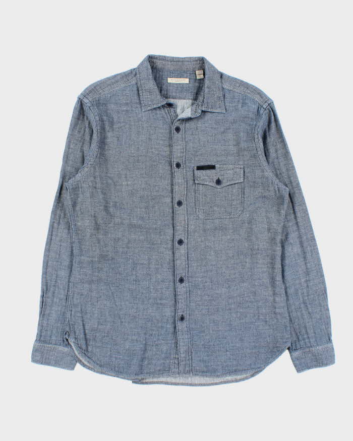 Vintage 00s Burberry Brit Soft Denim Long Sleeve Shirt - L