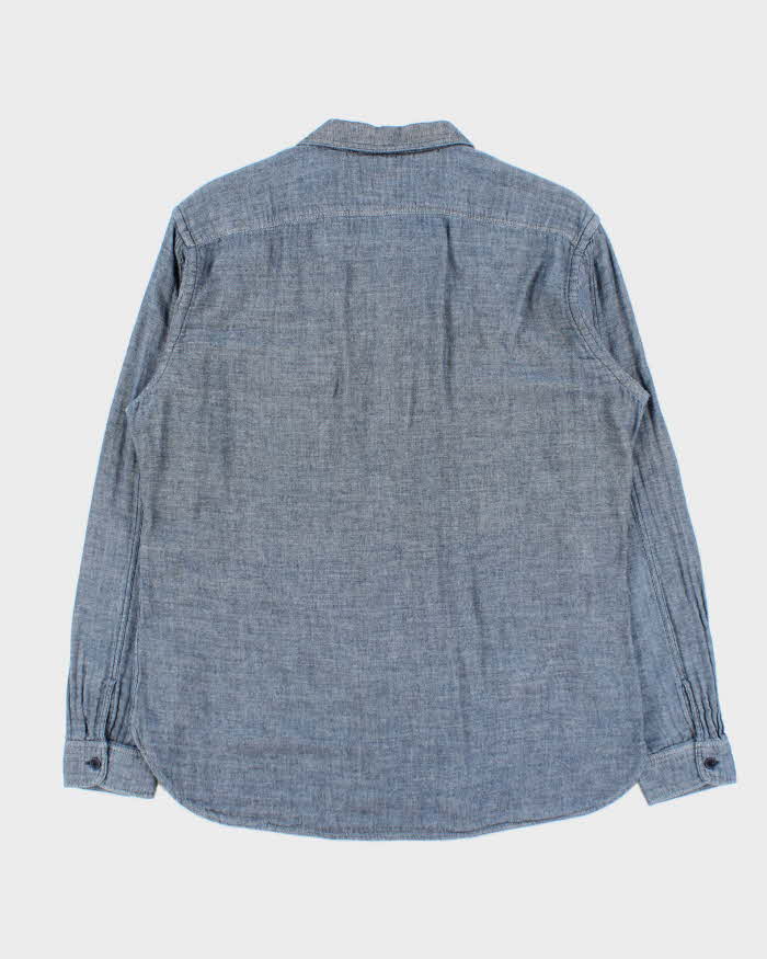 Vintage 00s Burberry Brit Soft Denim Long Sleeve Shirt - L