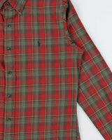 Vintage 00s Ralph Lauren Tartan Long Sleeve Oversized Shirt - S