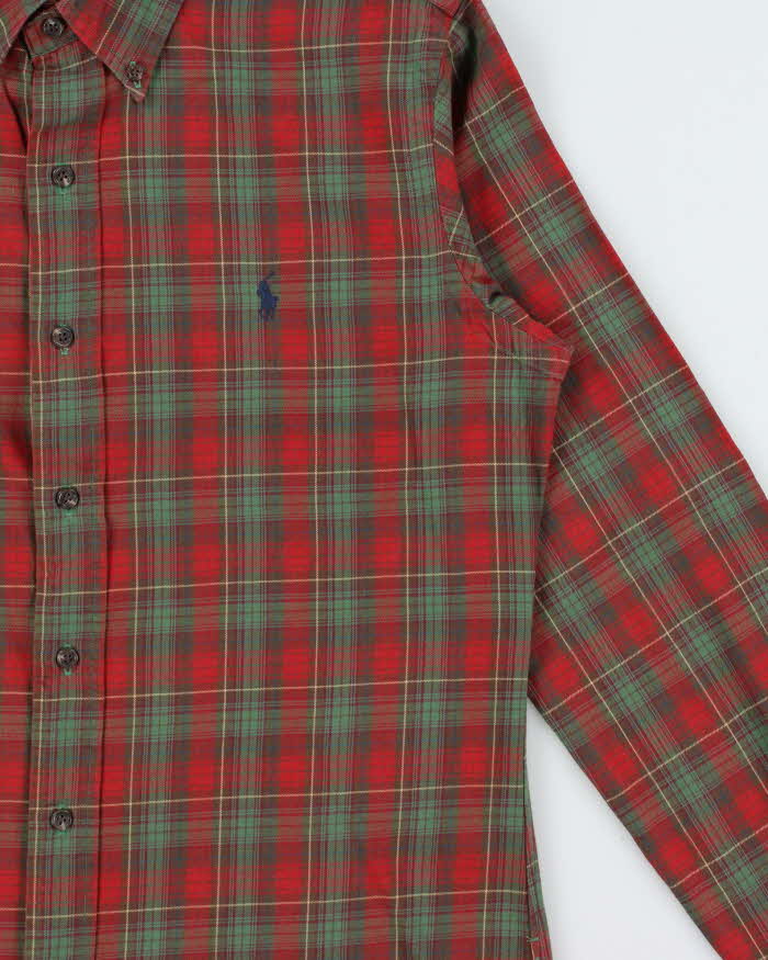 Vintage 00s Ralph Lauren Tartan Long Sleeve Oversized Shirt - S