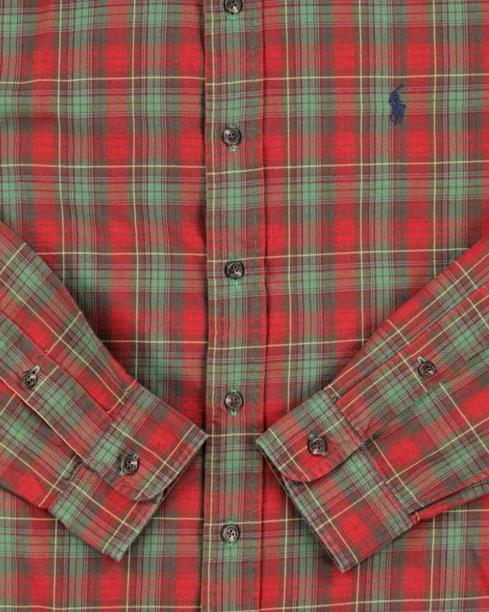 Vintage 00s Ralph Lauren Tartan Long Sleeve Oversized Shirt - S