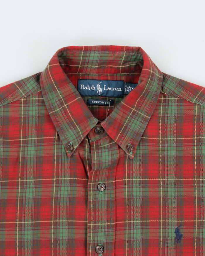 Vintage 00s Ralph Lauren Tartan Long Sleeve Oversized Shirt - S
