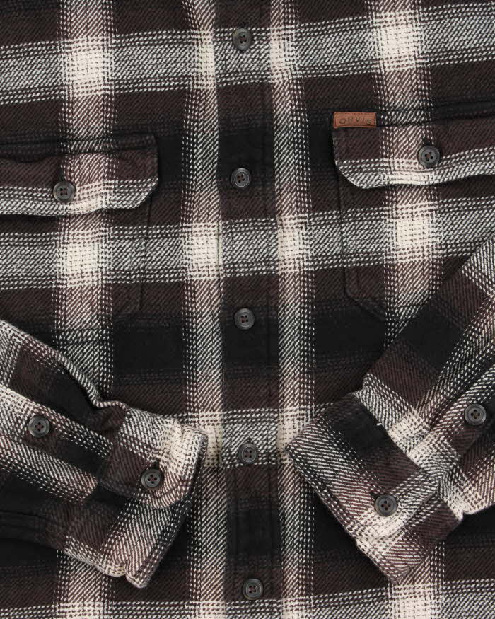Vintage Orvis Heavyweight Plaid Flannel Over Shirt - L